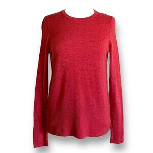 J McLaughlin Womens Orange Tunic Sweater Sz S Italian Merino Wool Pullover